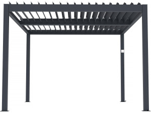 Elektryczna pergola bioklimatyczna z diodami LED „Windsor” z aluminium 3 x 4 - Szara