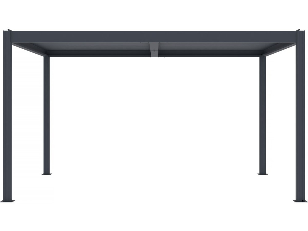 Elektryczna pergola bioklimatyczna z diodami LED „Windsor” z aluminium 3 x 4 - Szara