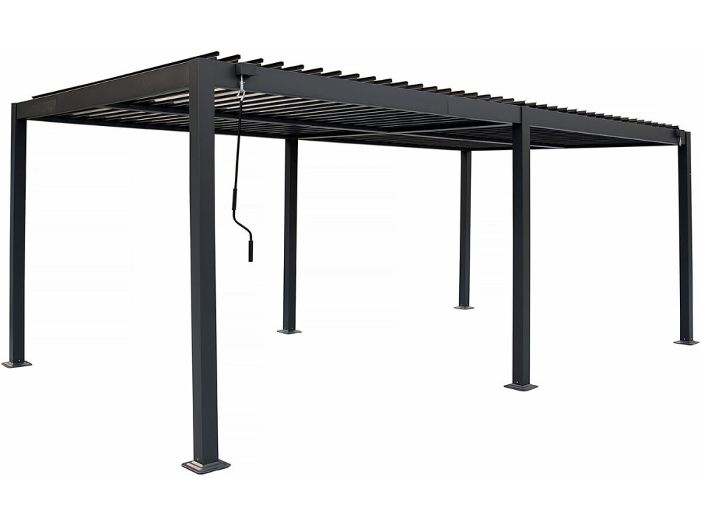 Samonośna aluminiowa pergola bioklimatyczna "Kensington" - 3 x 6 m - Szary