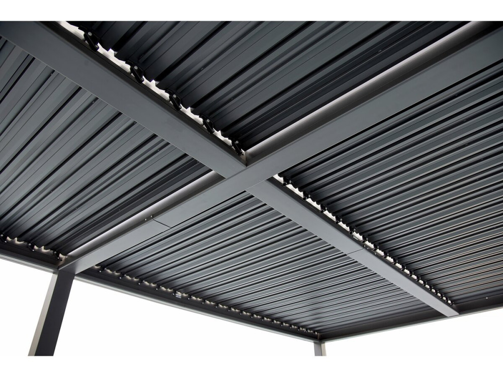 Samonośna aluminiowa pergola bioklimatyczna "Kensington" - 3 x 6 m - Szary