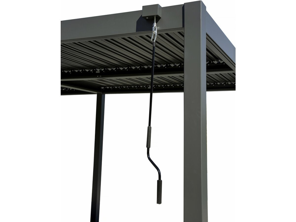 Samonośna aluminiowa pergola bioklimatyczna "Kensington" - 3 x 6 m - Szary