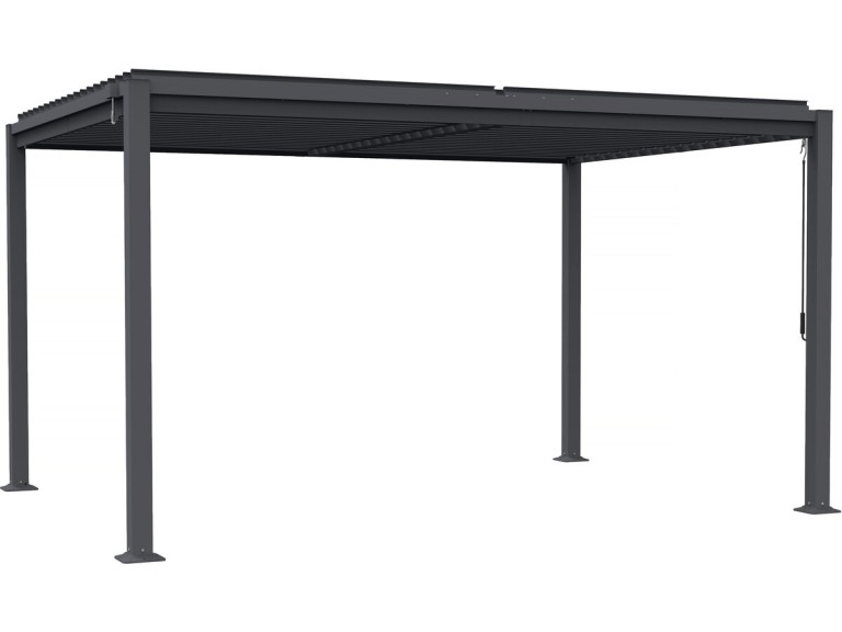 Wolnostojąca bioklimatyczna pergola "Howard" z regulowanymi lamelami - 3 x 4 m - Szary