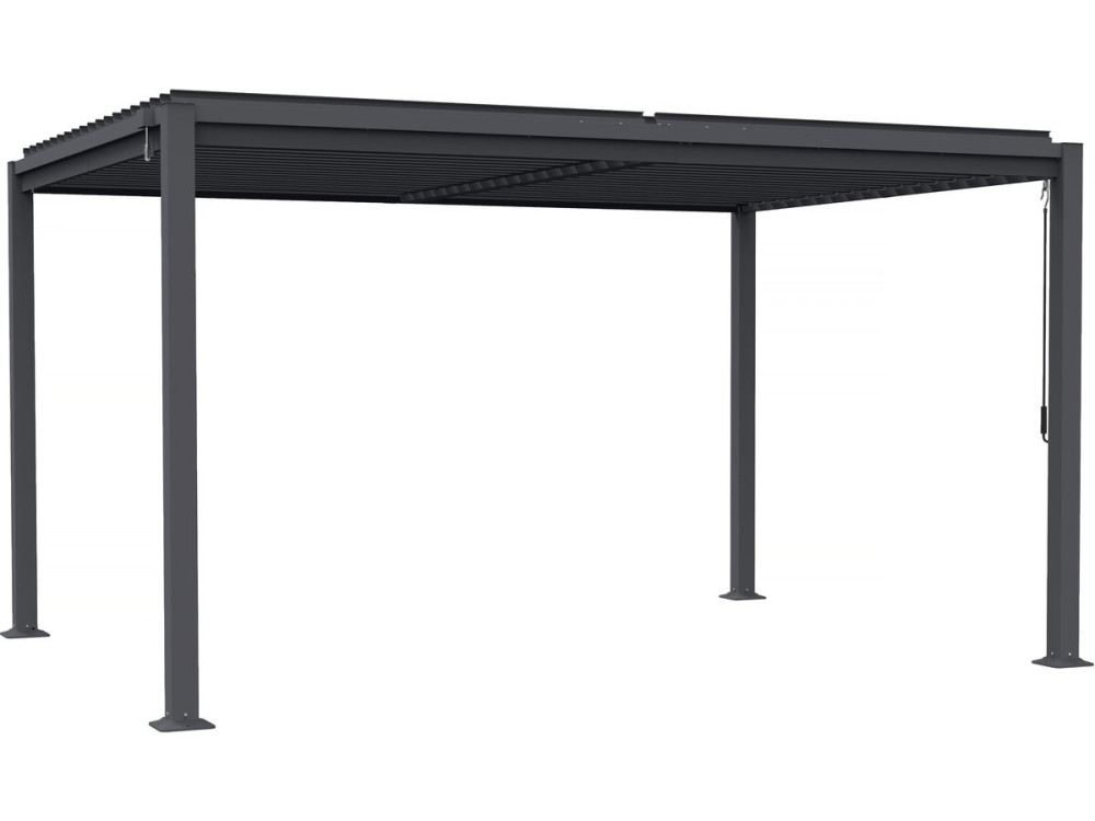 Wolnostojąca bioklimatyczna pergola "Howard" z regulowanymi lamelami - 3 x 4 m - Szary