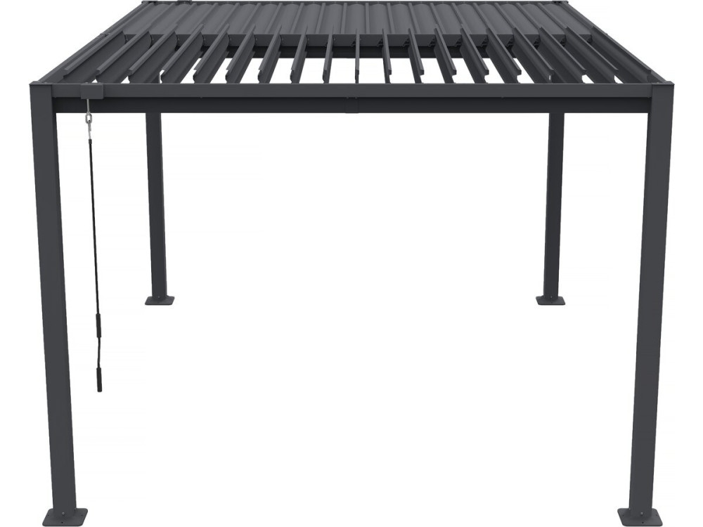 Wolnostojąca bioklimatyczna pergola "Howard" z regulowanymi lamelami - 3 x 4 m - Szary