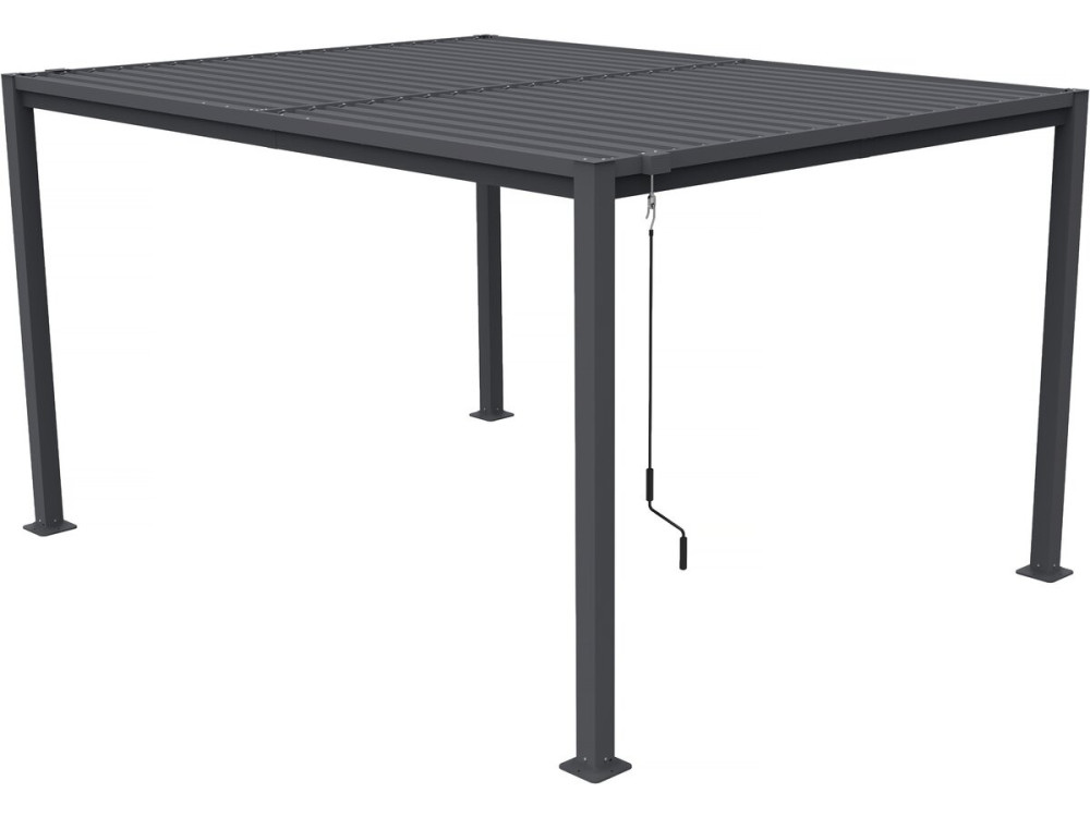 Wolnostojąca bioklimatyczna pergola "Howard" z regulowanymi lamelami - 3 x 4 m - Szary