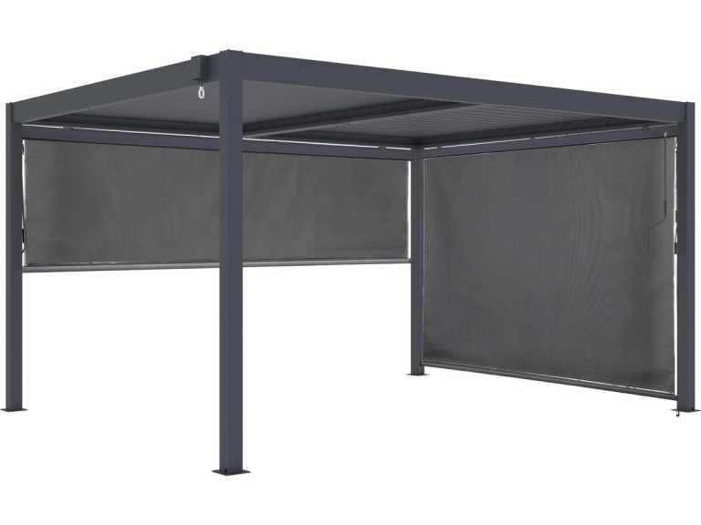 Bioklimatyczna pergola z 2 aluminiowymi markizami "Windsor" - 3 x 4 m - Szary