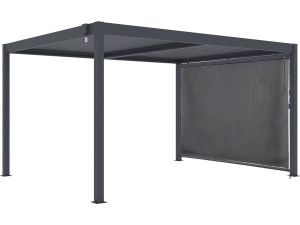 Pergola bioklimatyczna "Windsor" z aluminiową markizą - 3 x 4 m - Szary