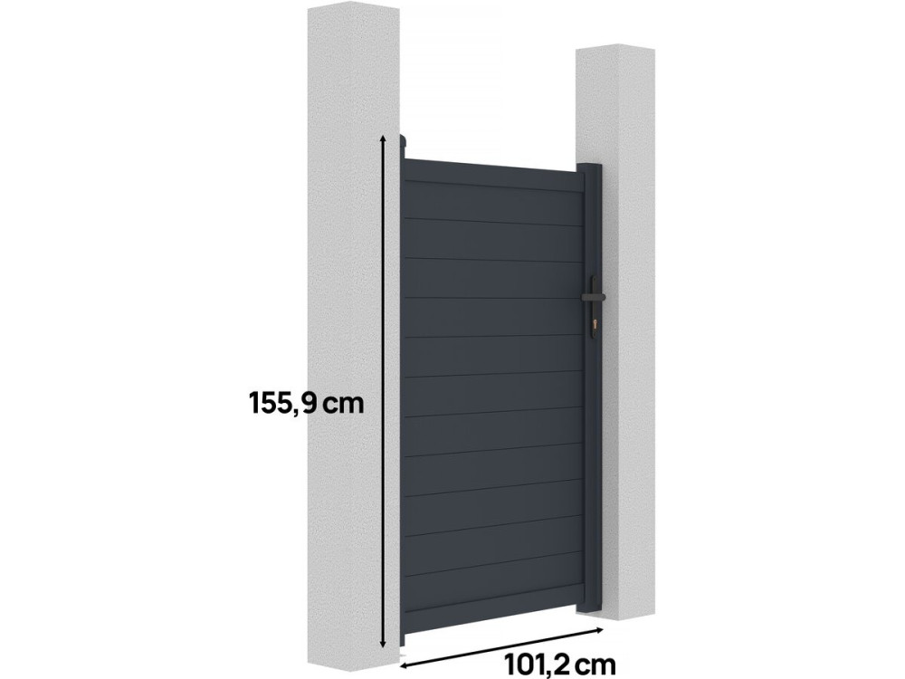 Furtka aluminiowa "Marc" - 101.2 x 155.9 cm - Szara