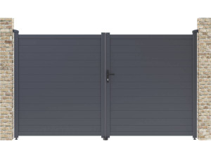 Bramka aluminiowa "Marc" - 299,5 x 180,9 cm - Szara