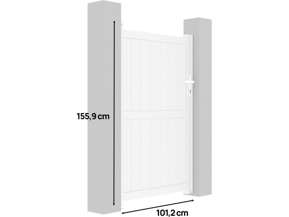Brama aluminiowa "Lola" - 101.2 x 155.9 cm - Biała