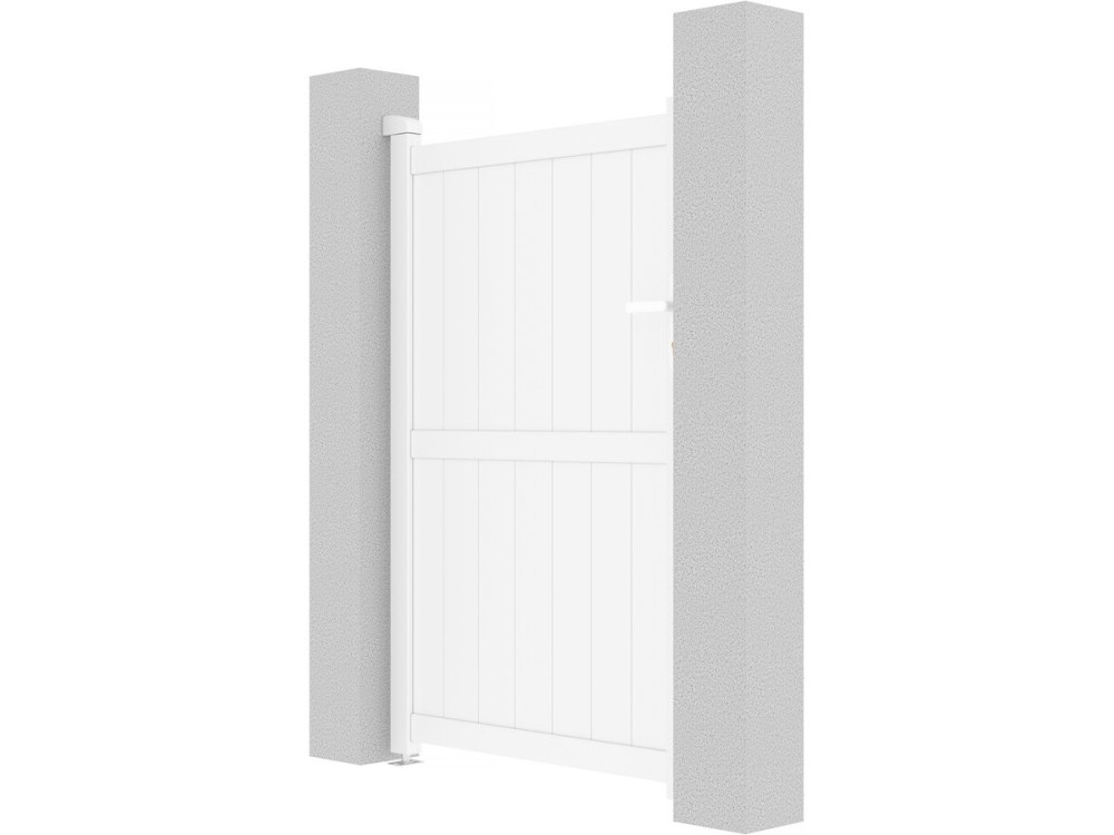 Brama aluminiowa "Lola" - 101.2 x 155.9 cm - Biała