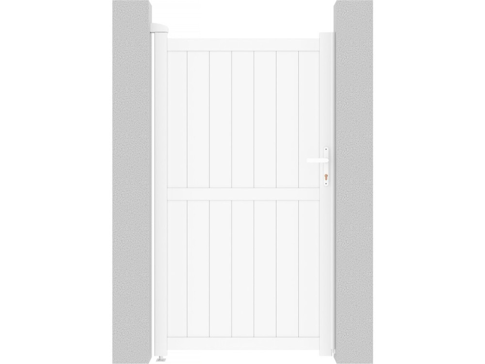 Brama aluminiowa "Lola" - 101.2 x 180.9 cm - Biała