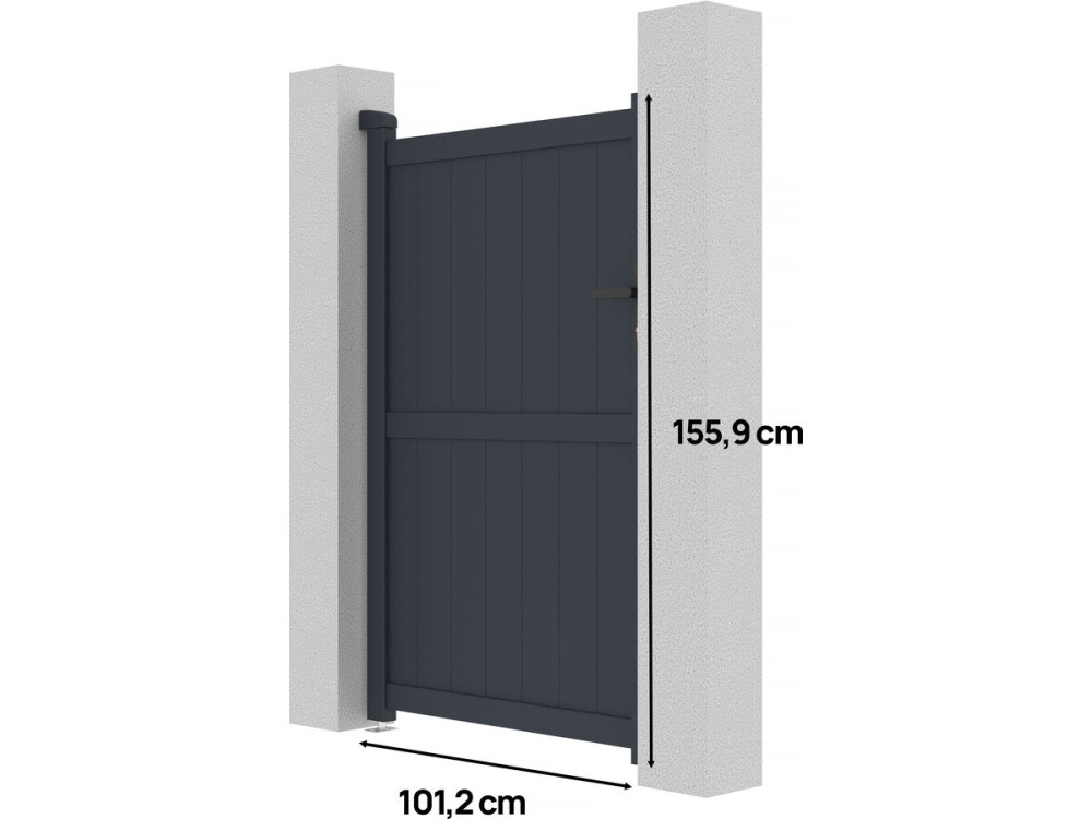 Brama aluminiowa "Maurice" - 101.2 x 155.9 cm - Szara