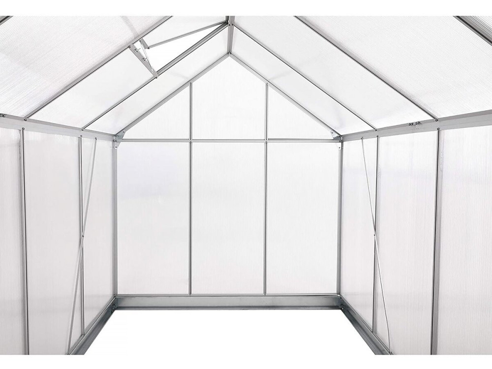 Szklarnia ogrodowa z poliwęglanu 430 x 190 x 195 cm "Basilic" - 8,17 m² - Szary