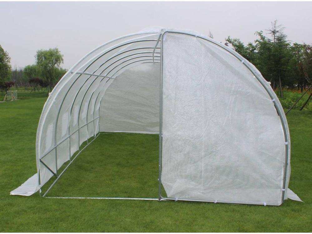 Szklarnia-tunel ogrodowy "Mimosa" z drzwiami - 180 g/m² - 18 m² - 6 x 3 x 2 m