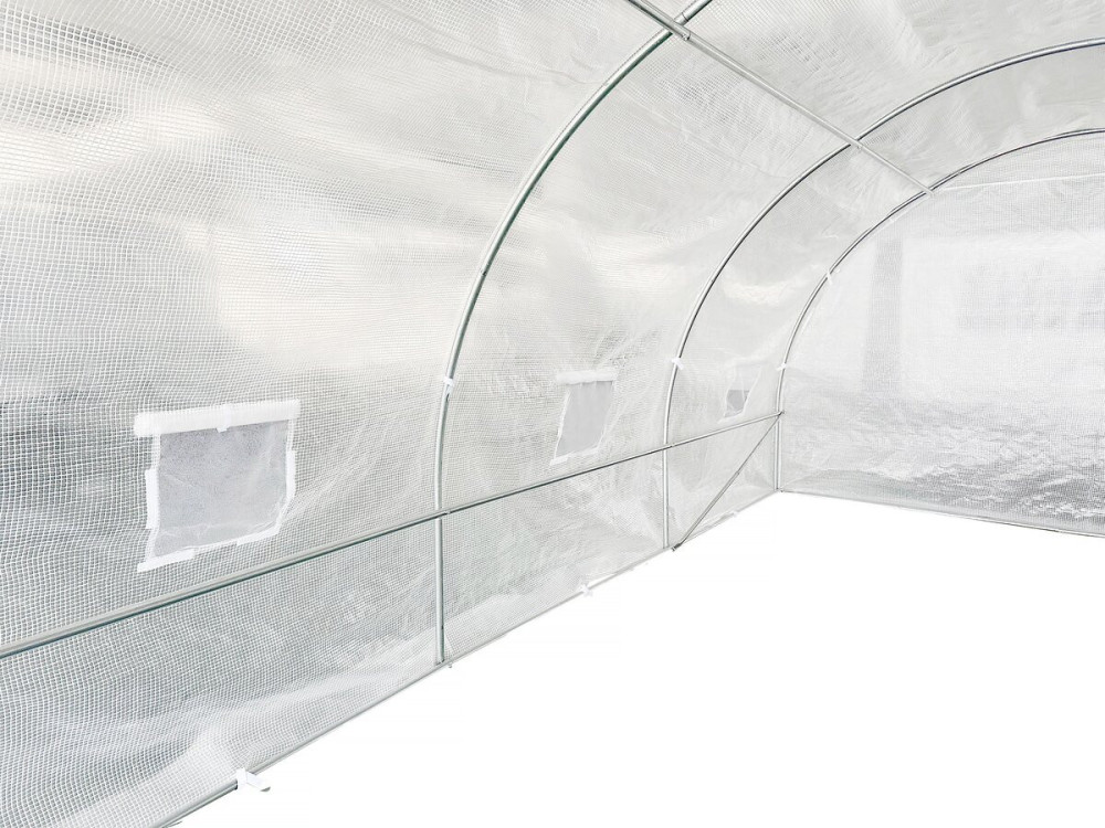 Tunel ogrodowy "Mimosa" z drzwiami, 6 x 3 m, 18 m², 180 g, biały
