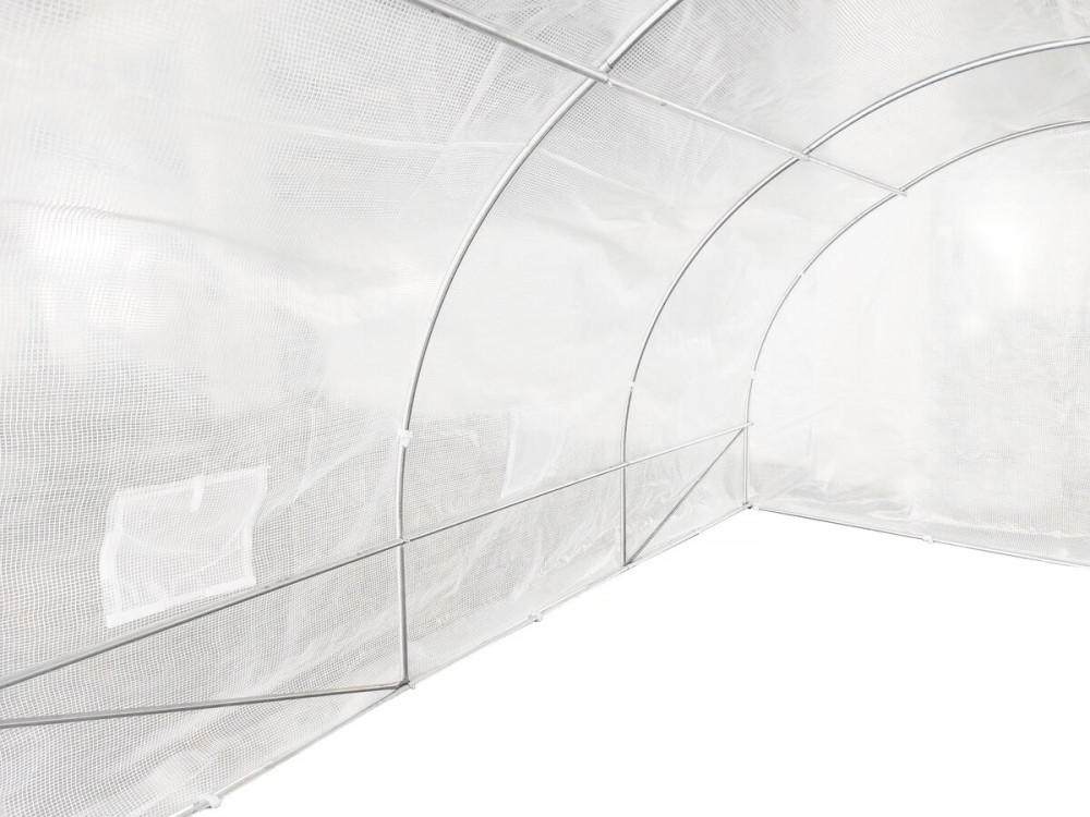 Tunel ogrodowy "Mimosa" 4 x 3 m z drzwiami - 12 m² - 180 g - biały