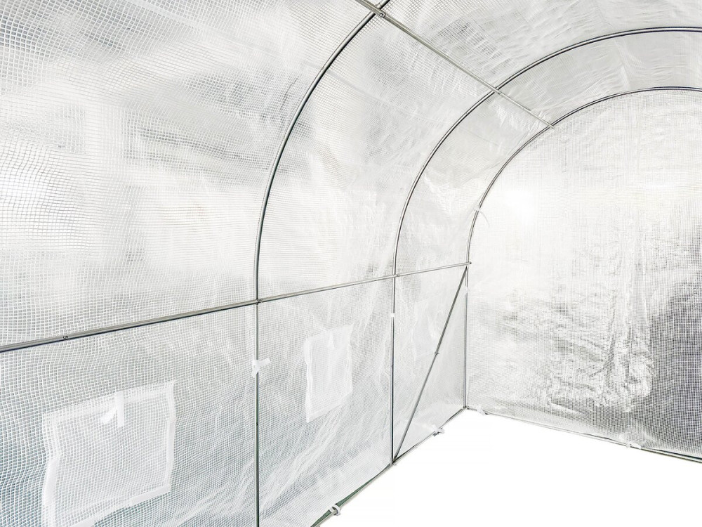 Tunel ogrodowy "Mimosa" 3 x 2 m z drzwiami - 6 m² - 180 g - biały