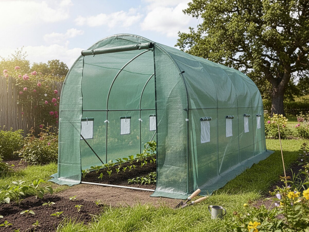 Osłona tunelu ogrodowego "Lys" - 9 m² - 130 g - zielona
