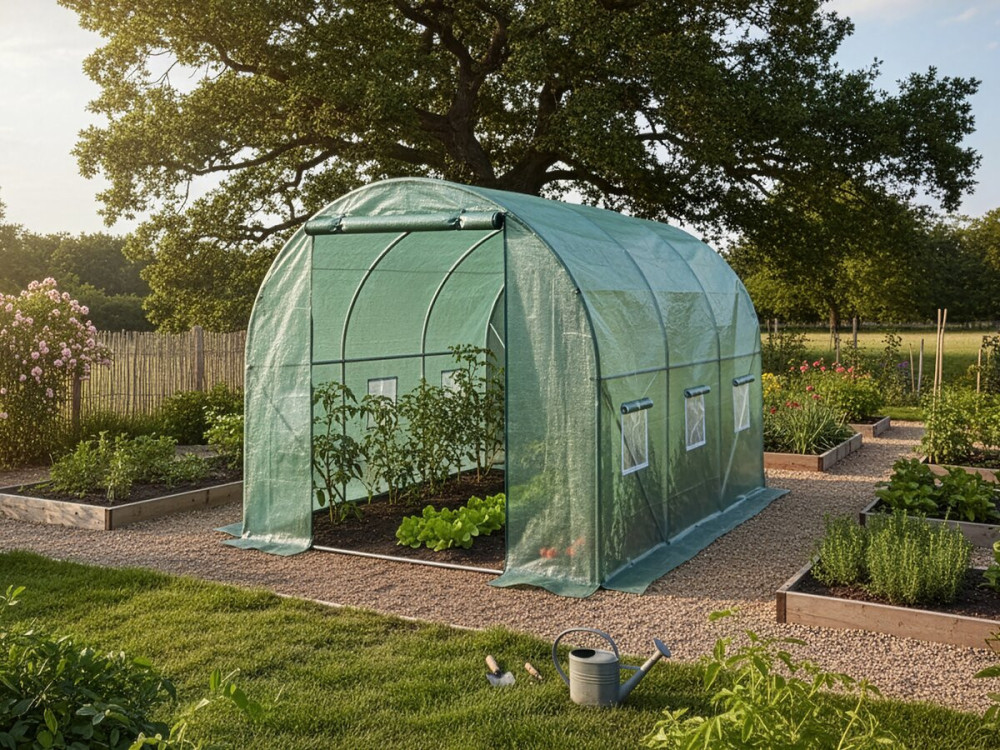 Osłona tunelu ogrodowego "Lys" - 6 m² - 130 g - zielona