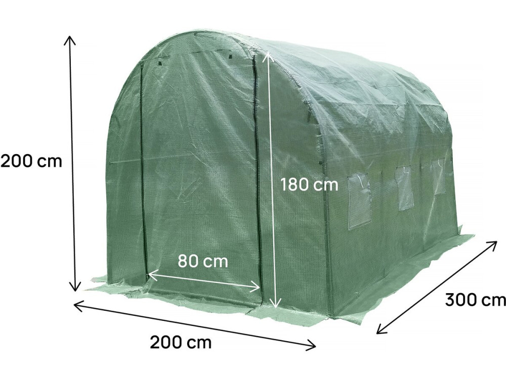 Osłona tunelu ogrodowego "Lys" - 6 m² - 130 g - zielona