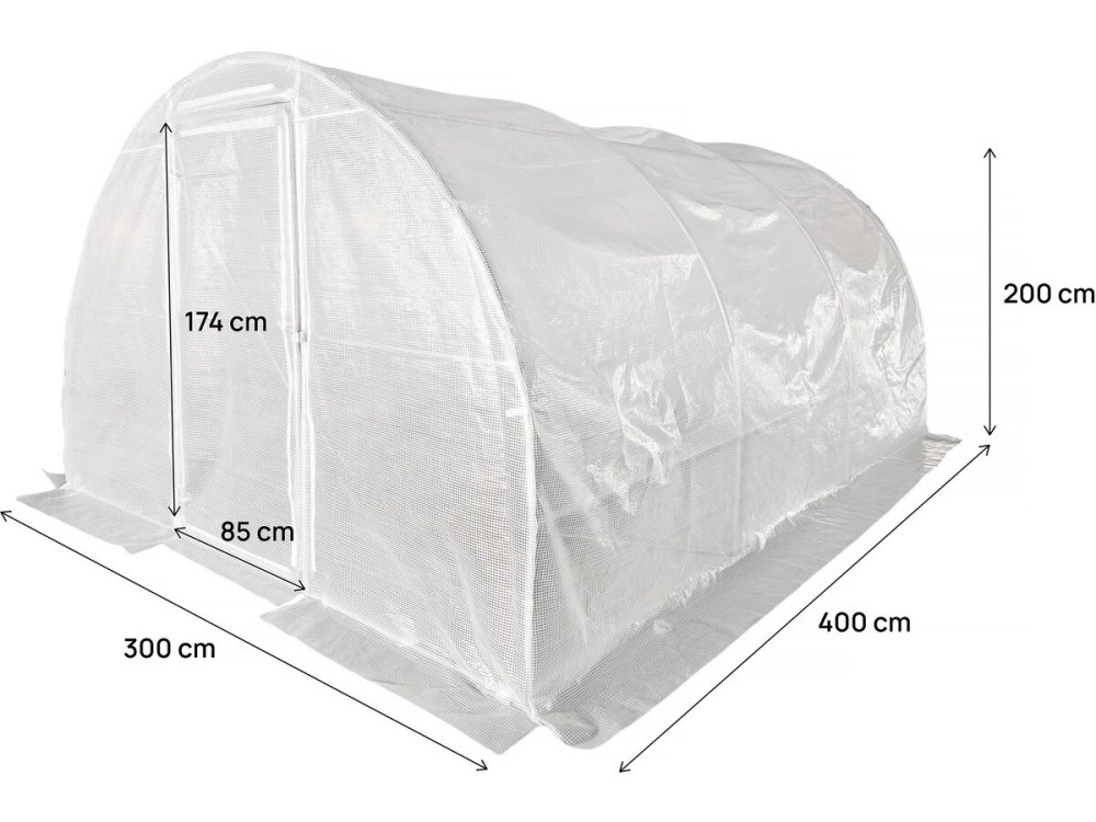 Osłona tunelu ogrodowego "Mimosa" - 12 m² - 180 g - biała