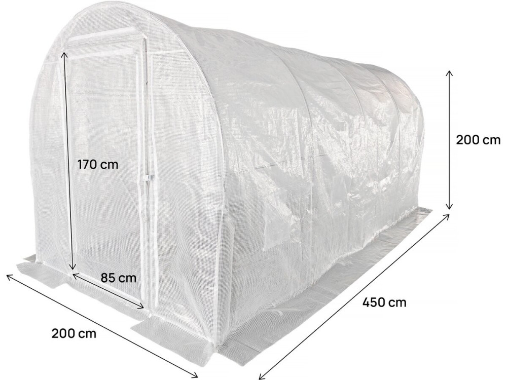 Osłona tunelu ogrodowego "Mimosa" - 9 m² - 180 g - biała