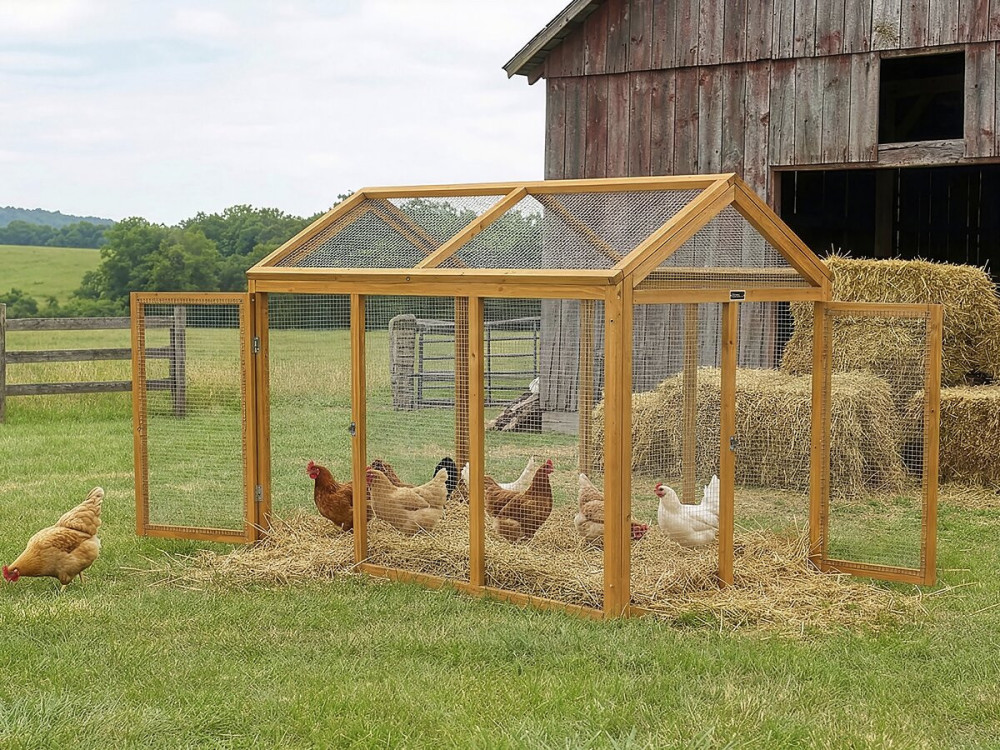 Drewniana nadstawka do kurnika Coco - 6 kur - brązowa