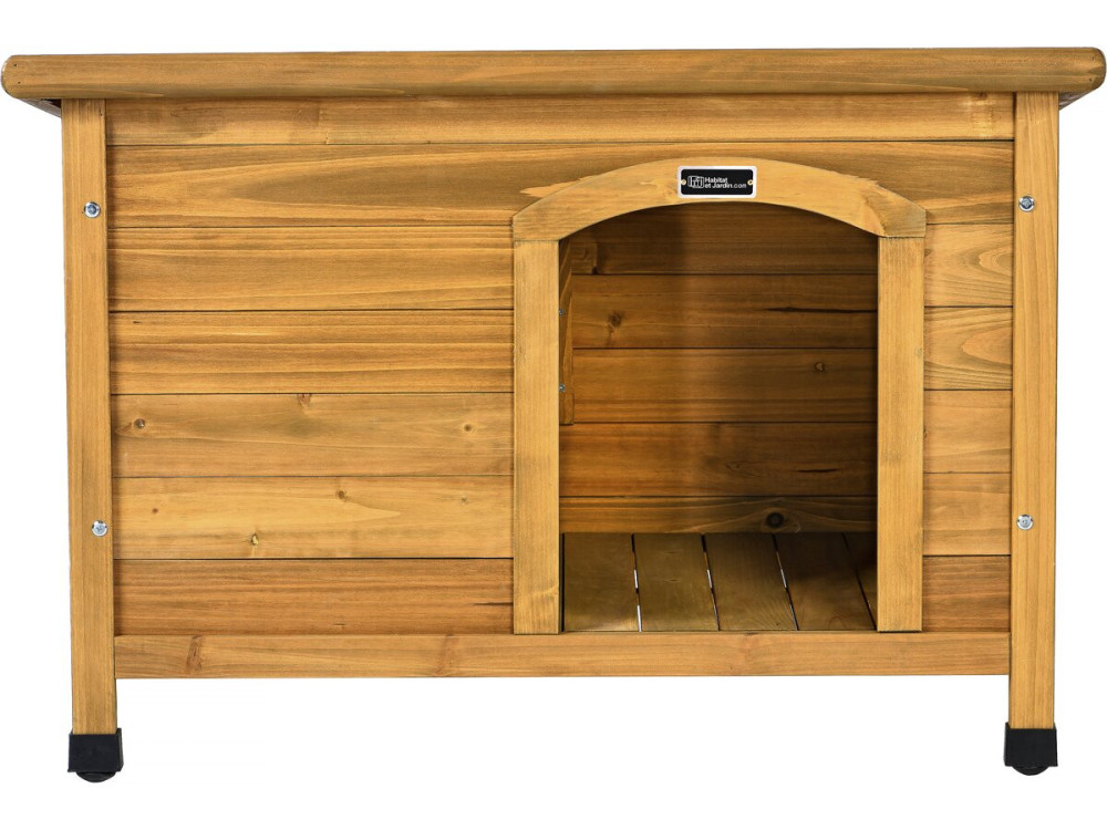Drewniana buda dla psa "Max" - 85 x 57 x 58 cm - Brązowa