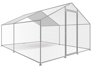 Kojec dla kurczaków 12 m² siatka druciana 4 x 3 x 2 M stal ocynkowana