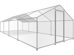 Kojec dla kur 24 m² siatka druciana 8 x 3 x 2 M stal ocynkowana