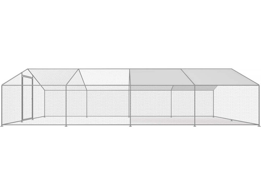 Kojec dla kur 24 m² siatka druciana 8 x 3 x 2 M stal ocynkowana
