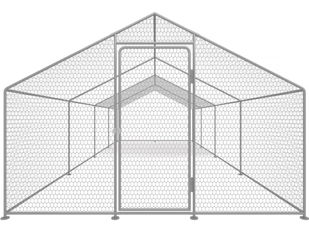 Kojec dla kur 24 m² siatka druciana 8 x 3 x 2 M stal ocynkowana