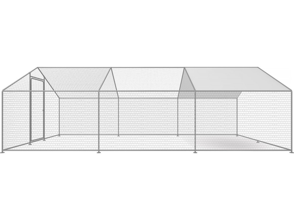 Kojec dla kurcząt 18 m² siatka druciana 6 x 3 x 2 M stal ocynkowana