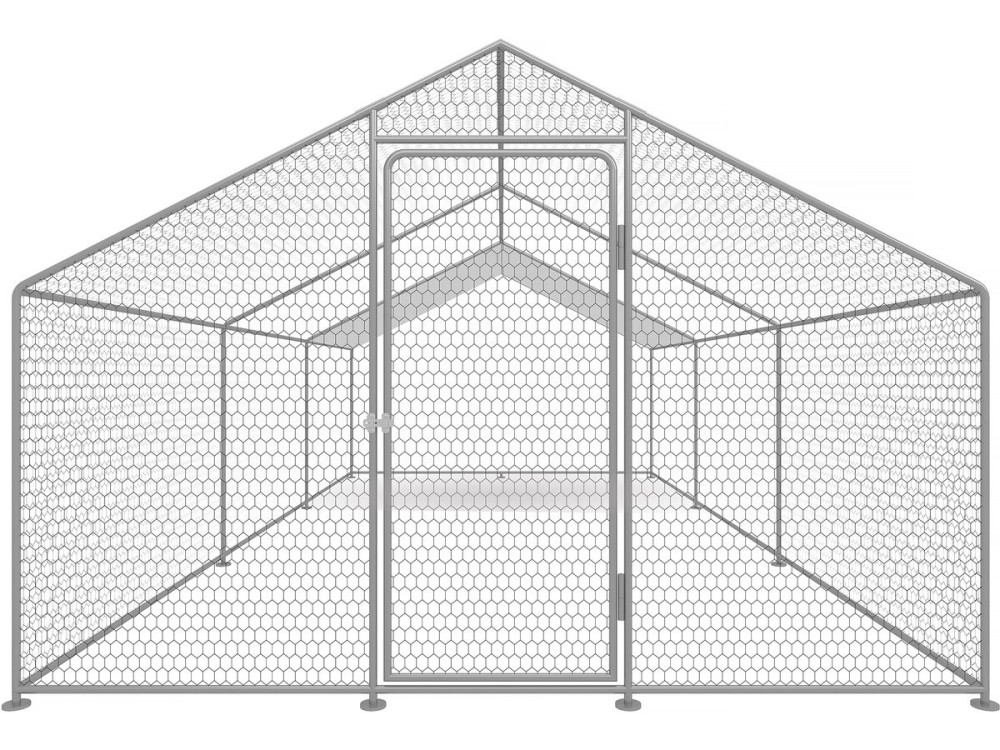 Kojec dla kurcząt 18 m² siatka druciana 6 x 3 x 2 M stal ocynkowana