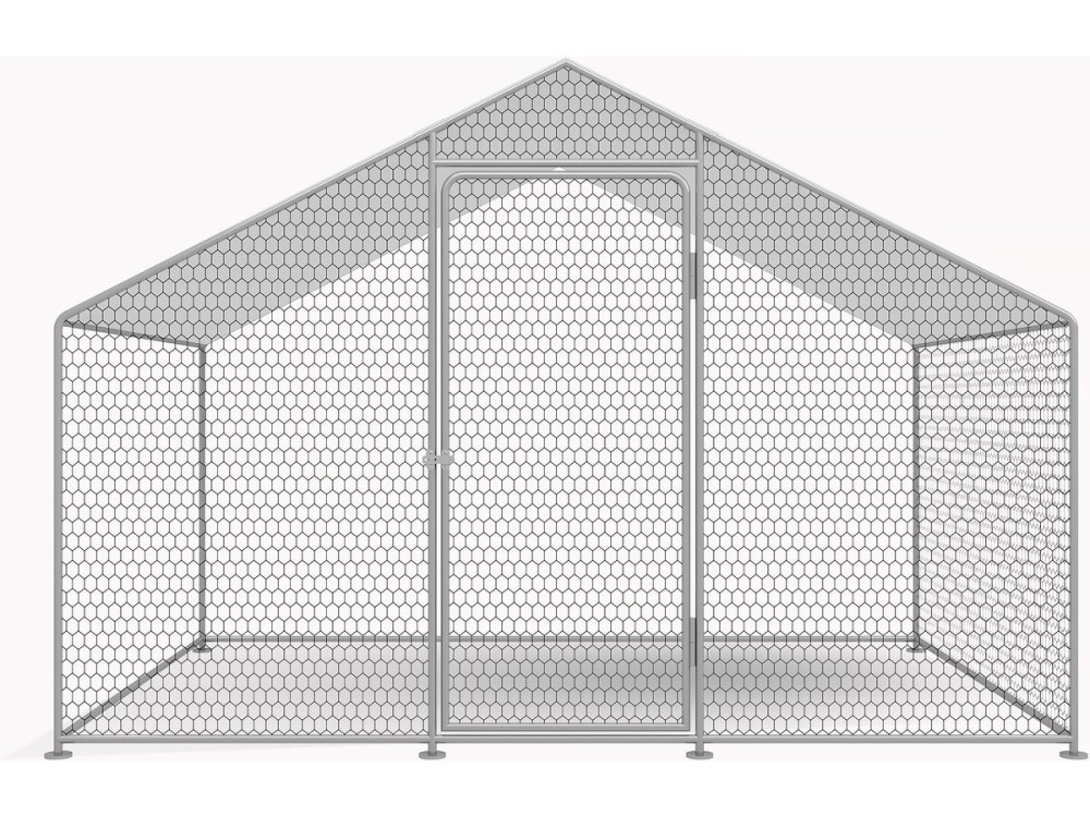 Kurnik o powierzchni 6 m², ocynkowana siatka stalowa 2 x 3 x 2 M