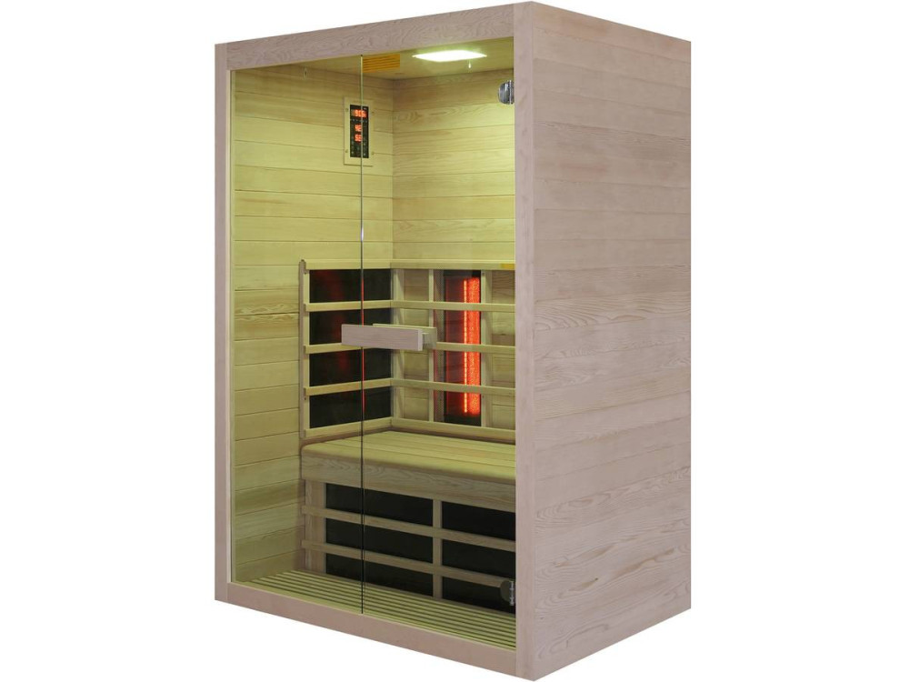 Sauna na podczerwień "Venus Vital" - 2-osobowa - 128,6 x 907 x 190 cm - Drewno
