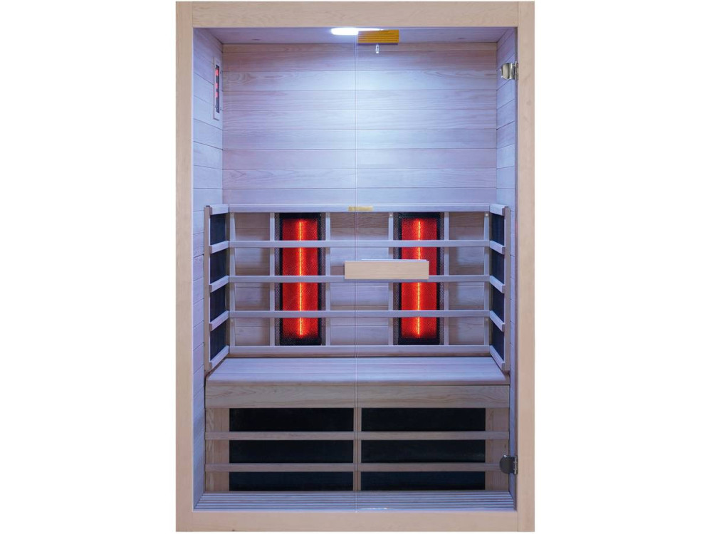 Sauna na podczerwień "Venus Vital" - 2-osobowa - 128,6 x 907 x 190 cm - Drewno