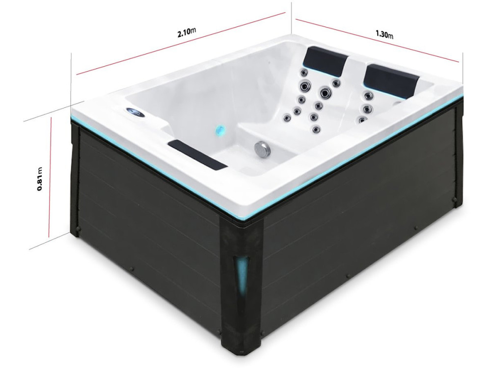 Spa "Serene 3" - 2 siedzące + 1 rozkładane - 2,10 x 1,30 x 0,81 m
