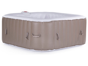 Dmuchane spa "Monac" z PVC - 6 miejsc - Szaro-brązowe/kremowe
