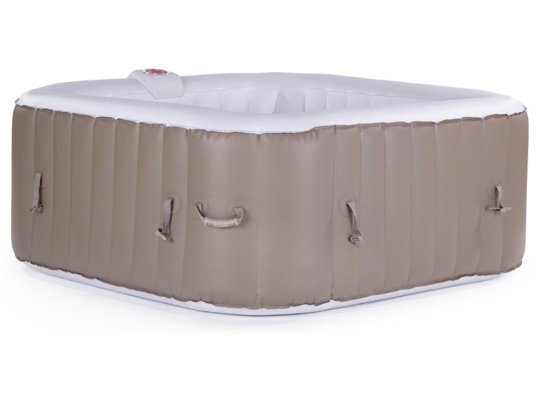 Dmuchane spa "Monac" z PVC - 6 miejsc - Szaro-brązowe/kremowe