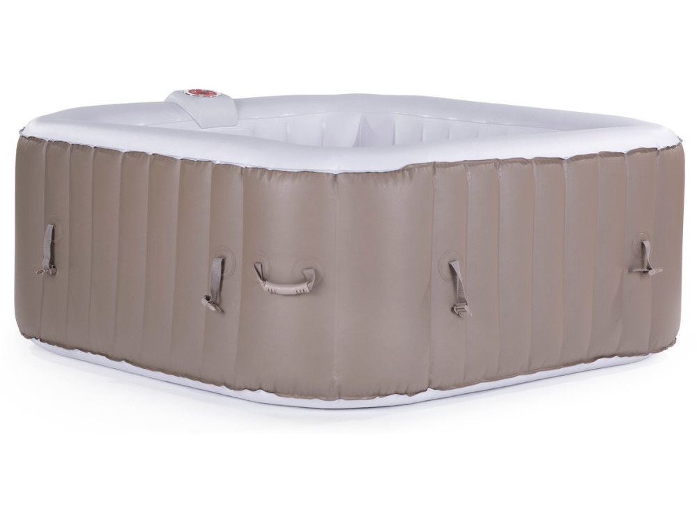 Dmuchane spa "Monac" z PVC - 6 miejsc - Szaro-brązowe/kremowe