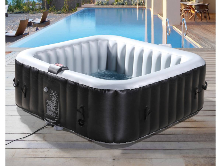 Dmuchane spa "Nice" z PVC - 6 miejsc - Szaro-czarne