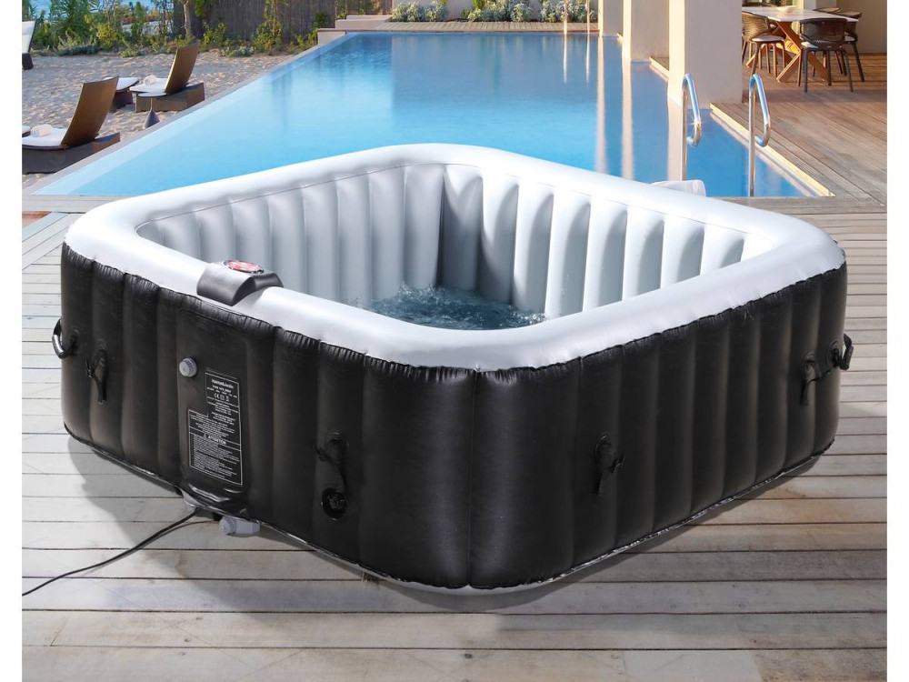 Dmuchane spa "Nice" z PVC - 6 miejsc - Szaro-czarne