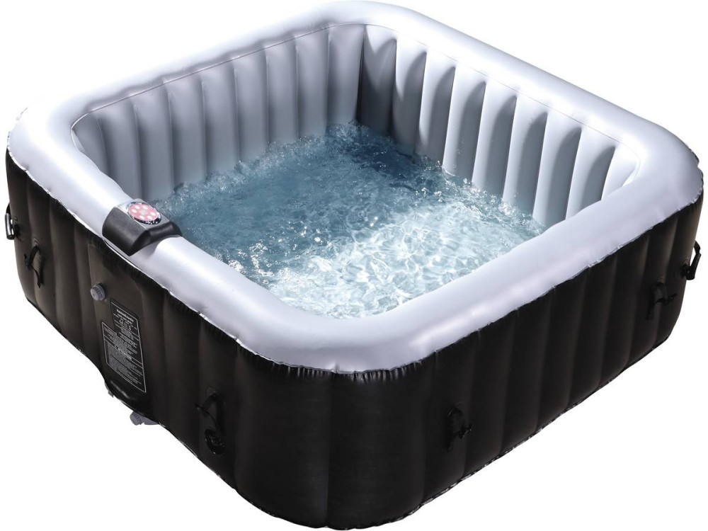 Dmuchane spa "Nice" z PVC - 6 miejsc - Szaro-czarne