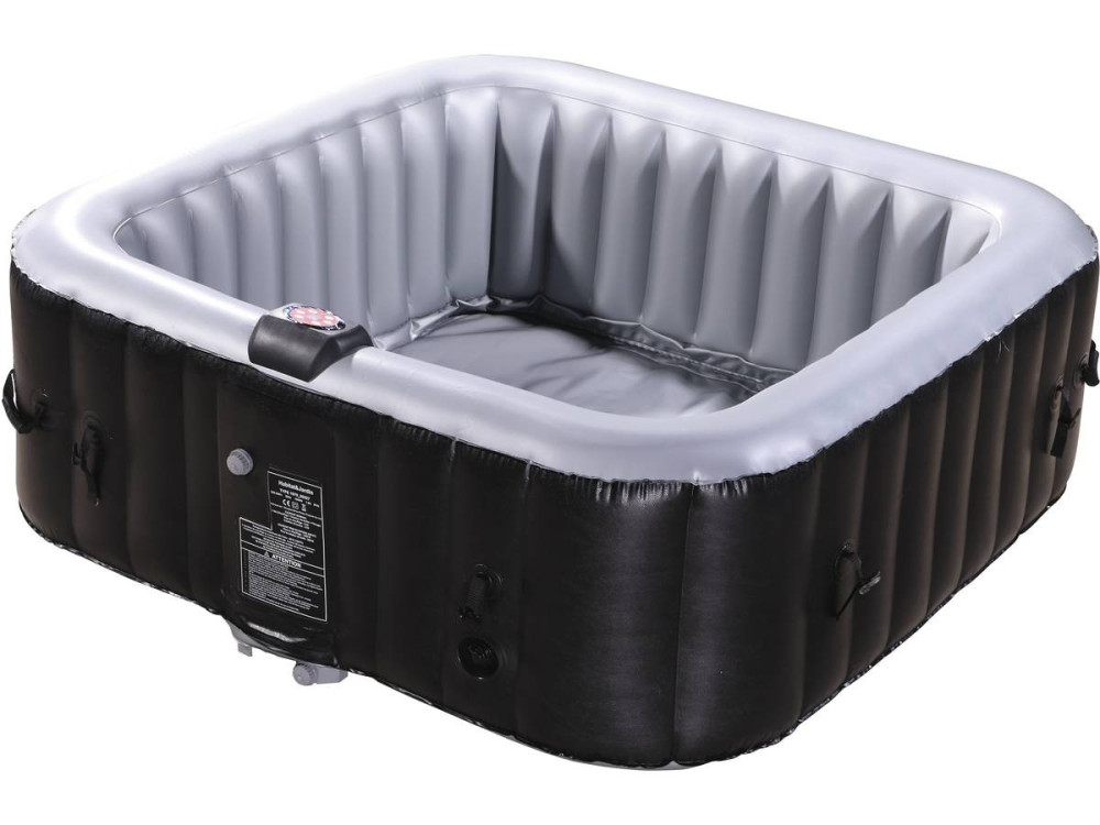 Dmuchane spa "Nice" z PVC - 6 miejsc - Szaro-czarne