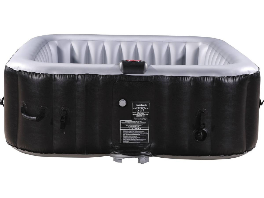 Dmuchane spa "Nice" z PVC - 6 miejsc - Szaro-czarne