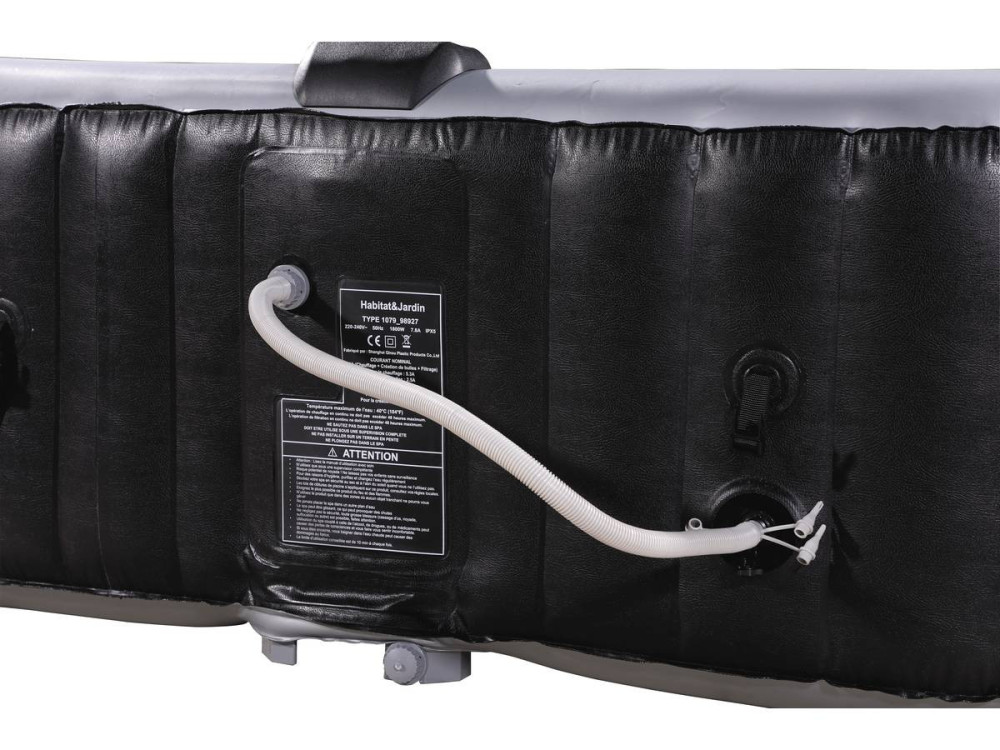 Dmuchane spa "Nice" z PVC - 6 miejsc - Szaro-czarne