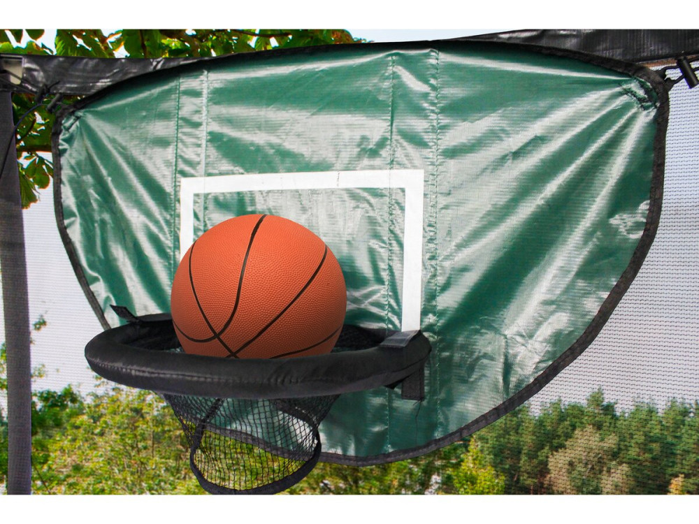 Uniwersalny kosz do koszykówki na trampoline "Loopy" - zielony