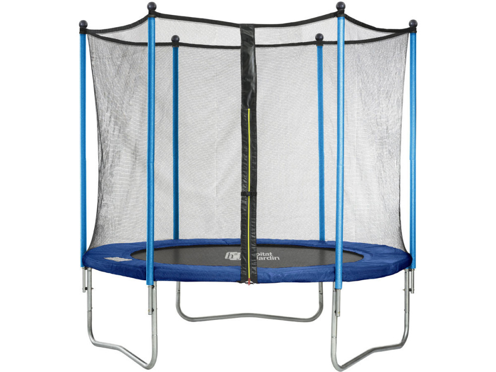 Trampolina "Happy" - Ø 1.80 m - Z siatką + drabinką + pokrowcem + zestawem kotwicznym